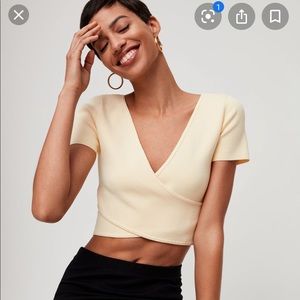 Babaton Sculpt Bandage Crisscross shirt